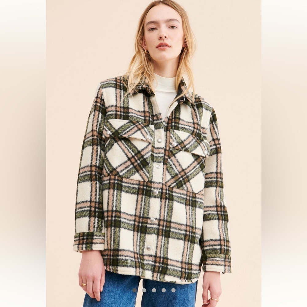 NWOT BLANKNYC Outsider Plaid Shirt Jacket Size Large